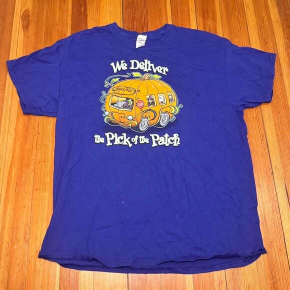 Gildan Men's Purple and Blue T-shirt - Picture 1 of 3